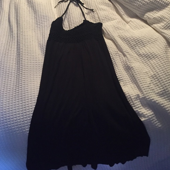 Venus black summer halter top dress