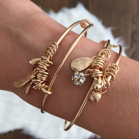 New York & Company Jewelry - New York & Company gold charm bracelet set