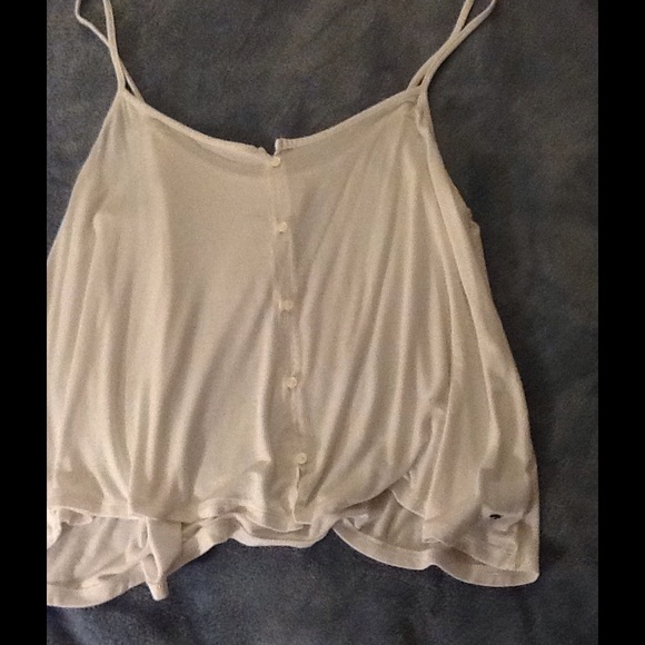 White/cream tank with button detail - Picture 2 of 4