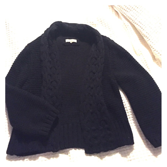 Old Navy black crocheted sweater