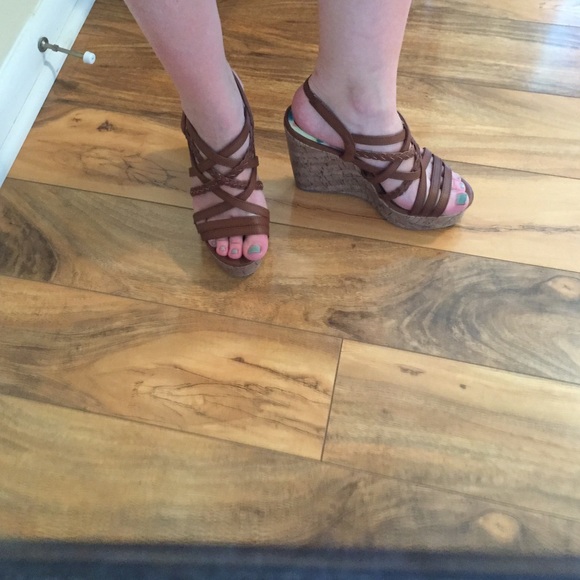 SOLD Madden Girl Wedge Heel, Brown, Size 6 - Picture 3 of 4