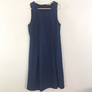 Blue and Black Polka Dot 41 Hawthorn Flare Dress