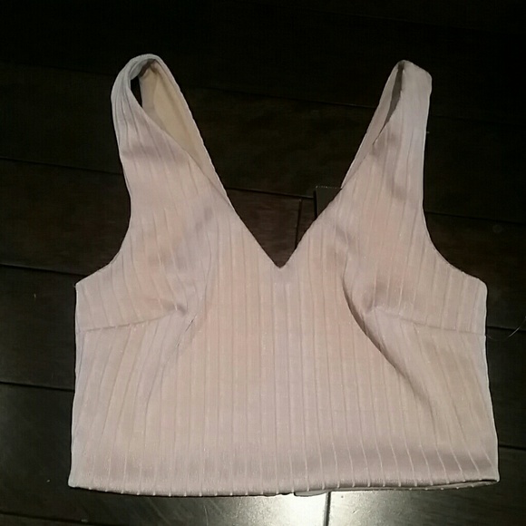 Topshop Tops - Topshop Ribbed Crop Top