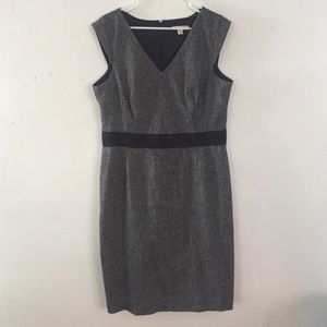 Gray and Black Banana Republic Business Dress