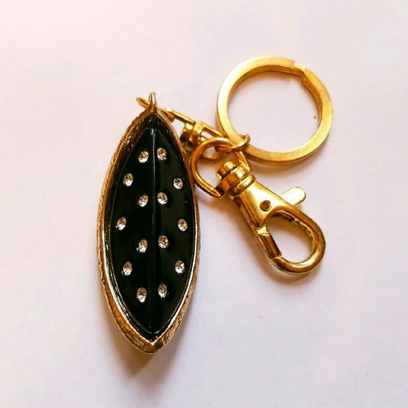 Watermelon Gold Keychain with Diamond Seeds
