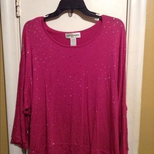 Pink sparkly top