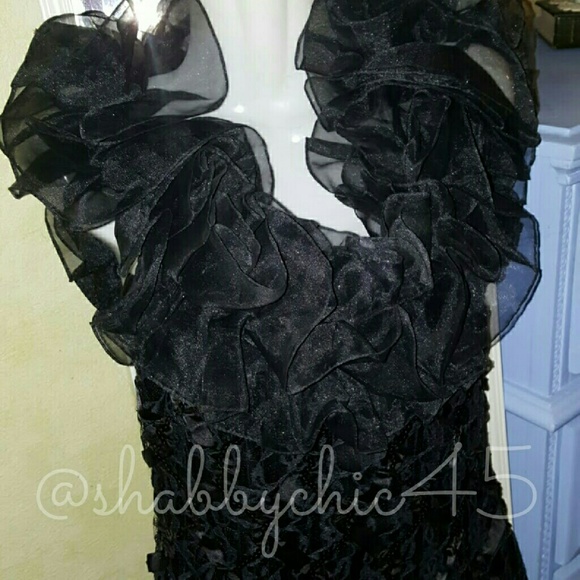 *SALE*HP*Sequined lace and ribbon Prom/Party dress - Picture 3 of 4