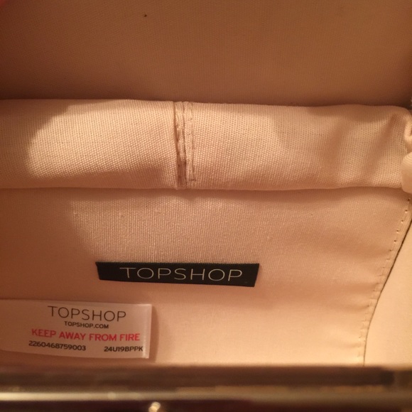 Topshop Creme Colored Evening Bag View 3