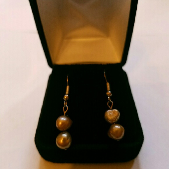 Gray Ball Earrings