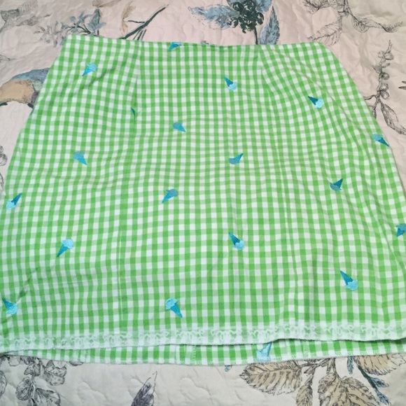 Lilly checkered ice cream cone skirt