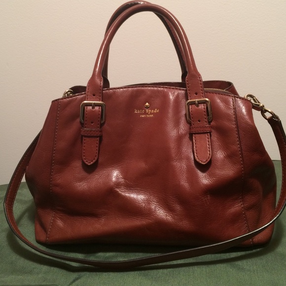 Deep Carmel leather satchel