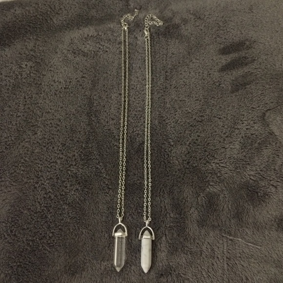 Crystal & White Marble Quartz Necklace Bundle - Picture 2 of 2