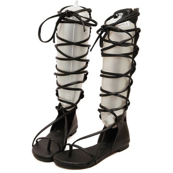 Black Gladiator Sandals