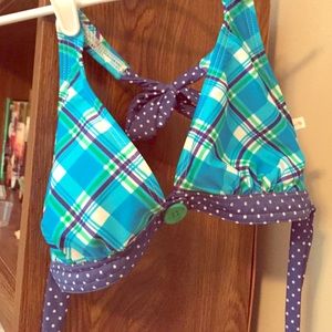 Plaid and polka dot bikini