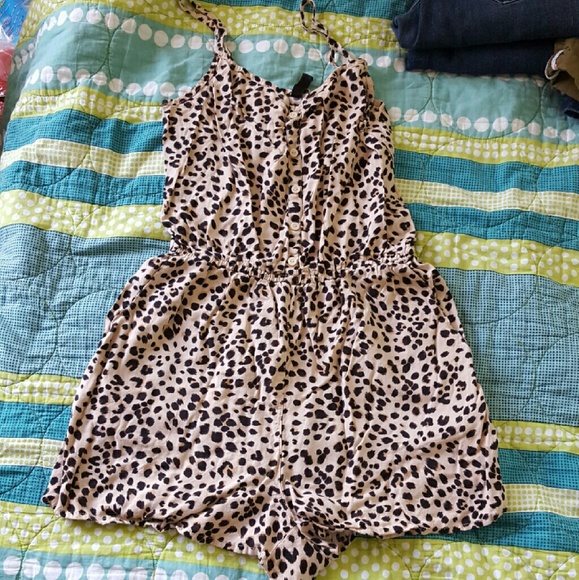 Cheetah print romper