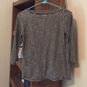 Black and white striped tee