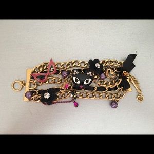Betsy Johnson Vampire Cat Charm Bracelet