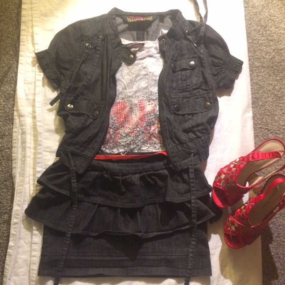 Body Central 2-piece denim outfit - Picture 1 of 4
