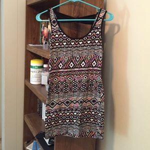 Tribal print body con dress