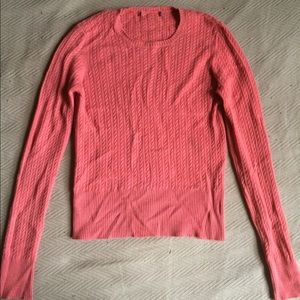 Lord and Taylor Salmon Pink Rose Cashmere Sweater