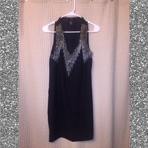 Black beaded dress