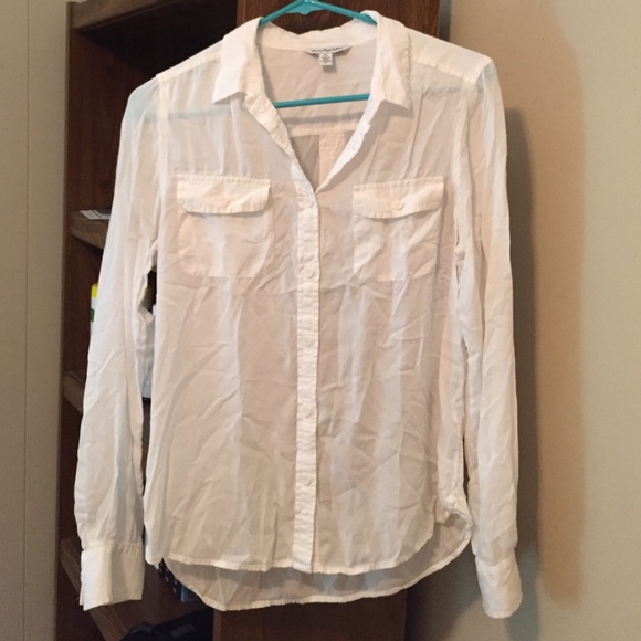 Light white button up
