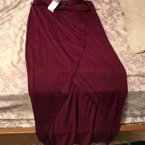 Rue21 burgundy high low skirt