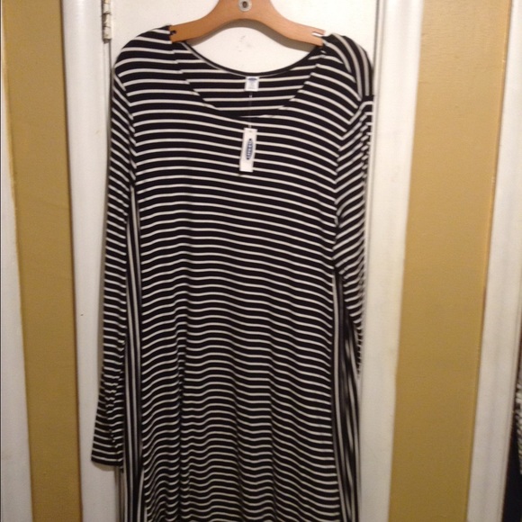 Black striped dress
