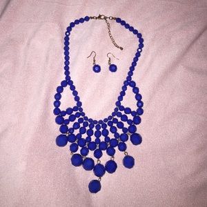 Blue beaded necklace