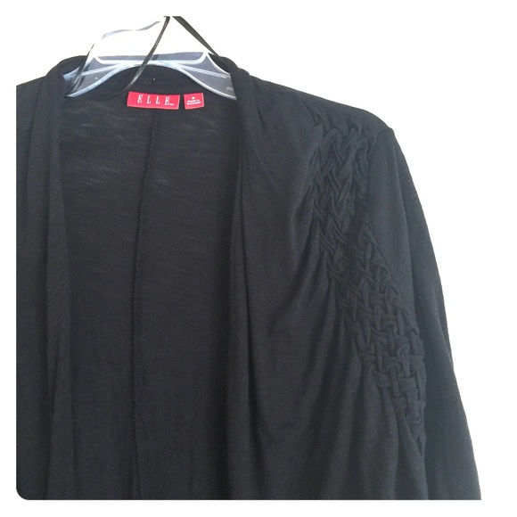 ELLE Fly Away Black Cotton Cardigan - Small