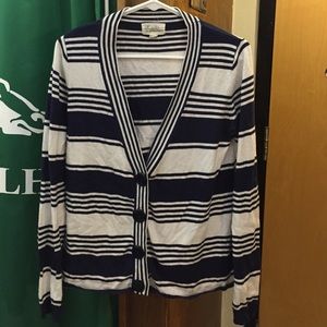 Striped blue and white  cardigan