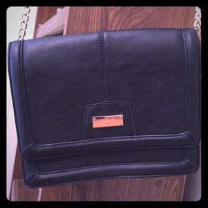 BCBG black purse with gold chain