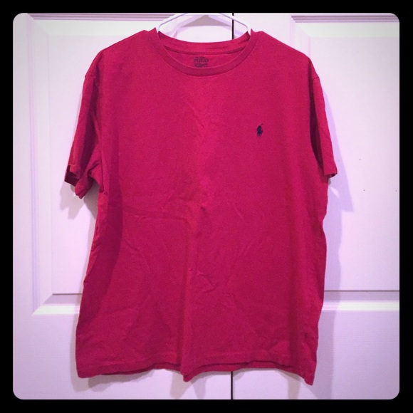 Large red polo soft shirt