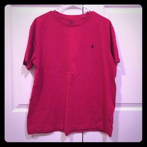 Large red polo soft shirt