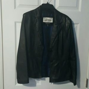 Black leather jacket
