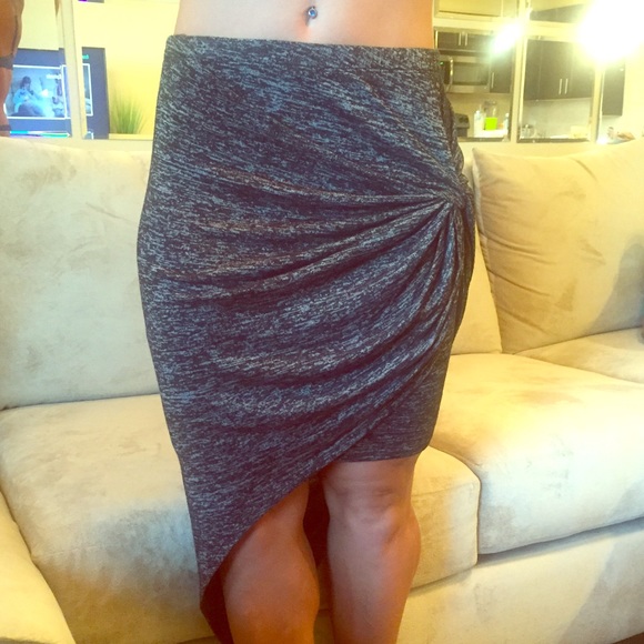 High low gray skirt