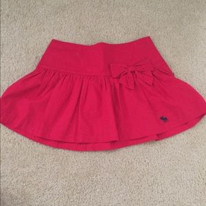 Red mini Skirt with bow