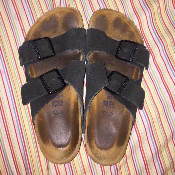 38, black suede Birkenstock