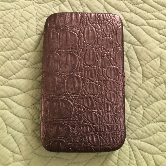 Faux snakeskin card and i.d. holder