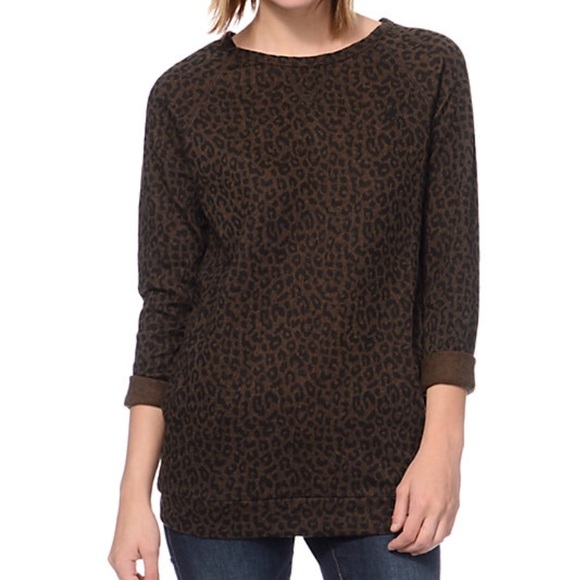 Brown leopard Obey sweater!