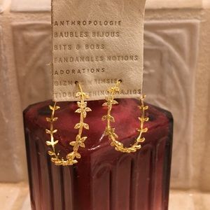 Anthropologie flower hoops