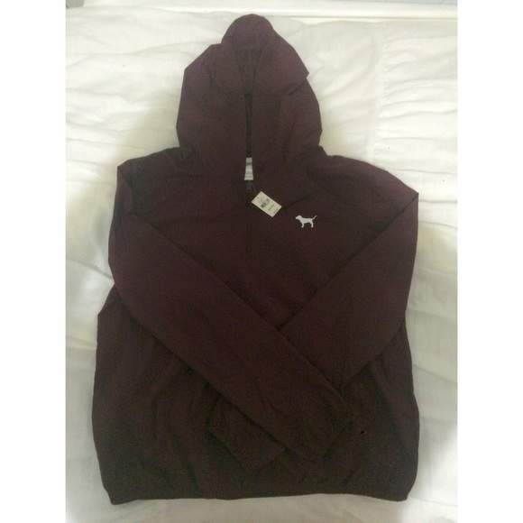 PINK Victoria's Secret Jackets & Blazers - NWT PINK Victoria's Secret Burgundy Windbreaker S