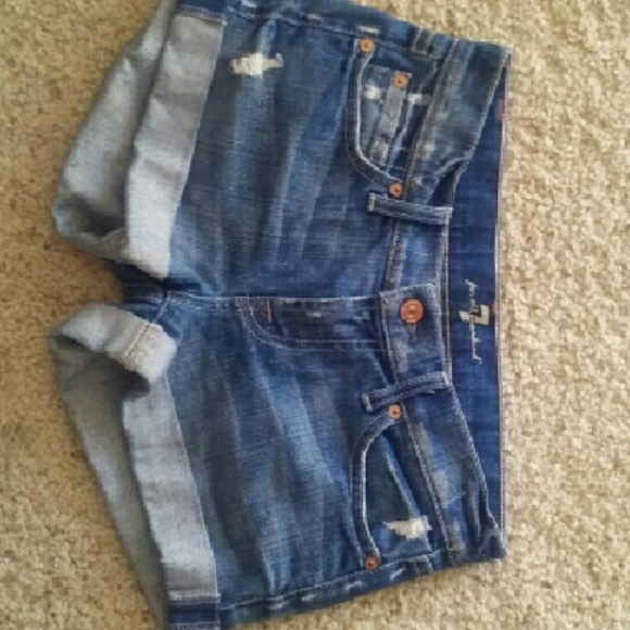 7 for all man kind mini shorts