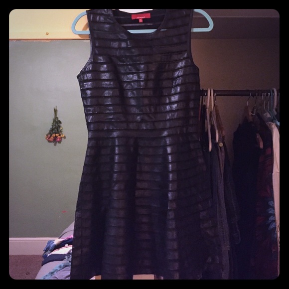 HOT leather mini cocktail dress