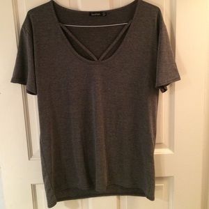 Dark grey t-shirt for night out