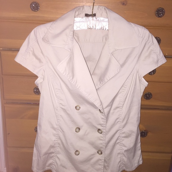 Ann Taylor button down top - beige