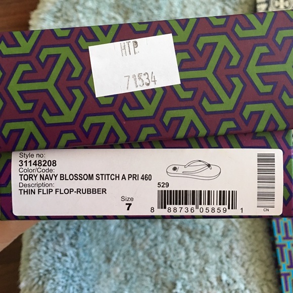 Sold! Authentic Tory Burch Flip Flops - Picture 2 of 3