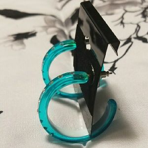 Plastic hoop earrings