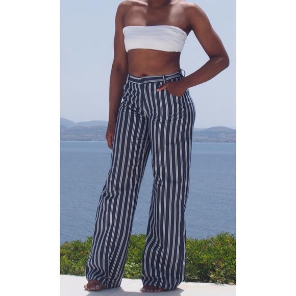 Striped straight leg pants (Tall)