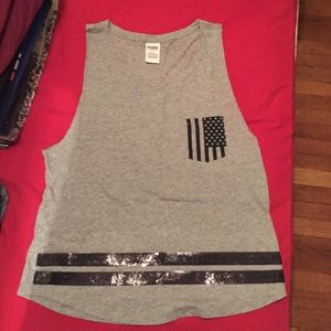 American flag tank top